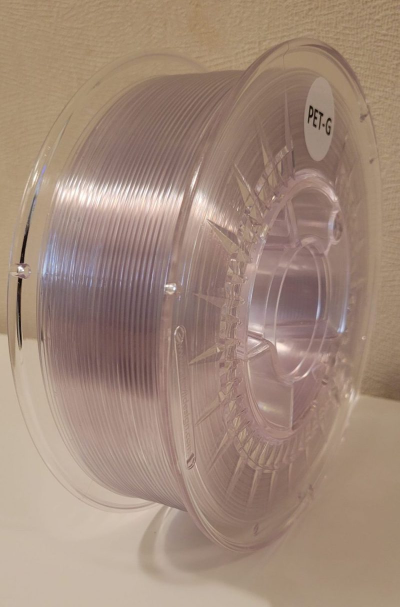PETG rulla, läpinäkyvä 1,75mm, 1kg